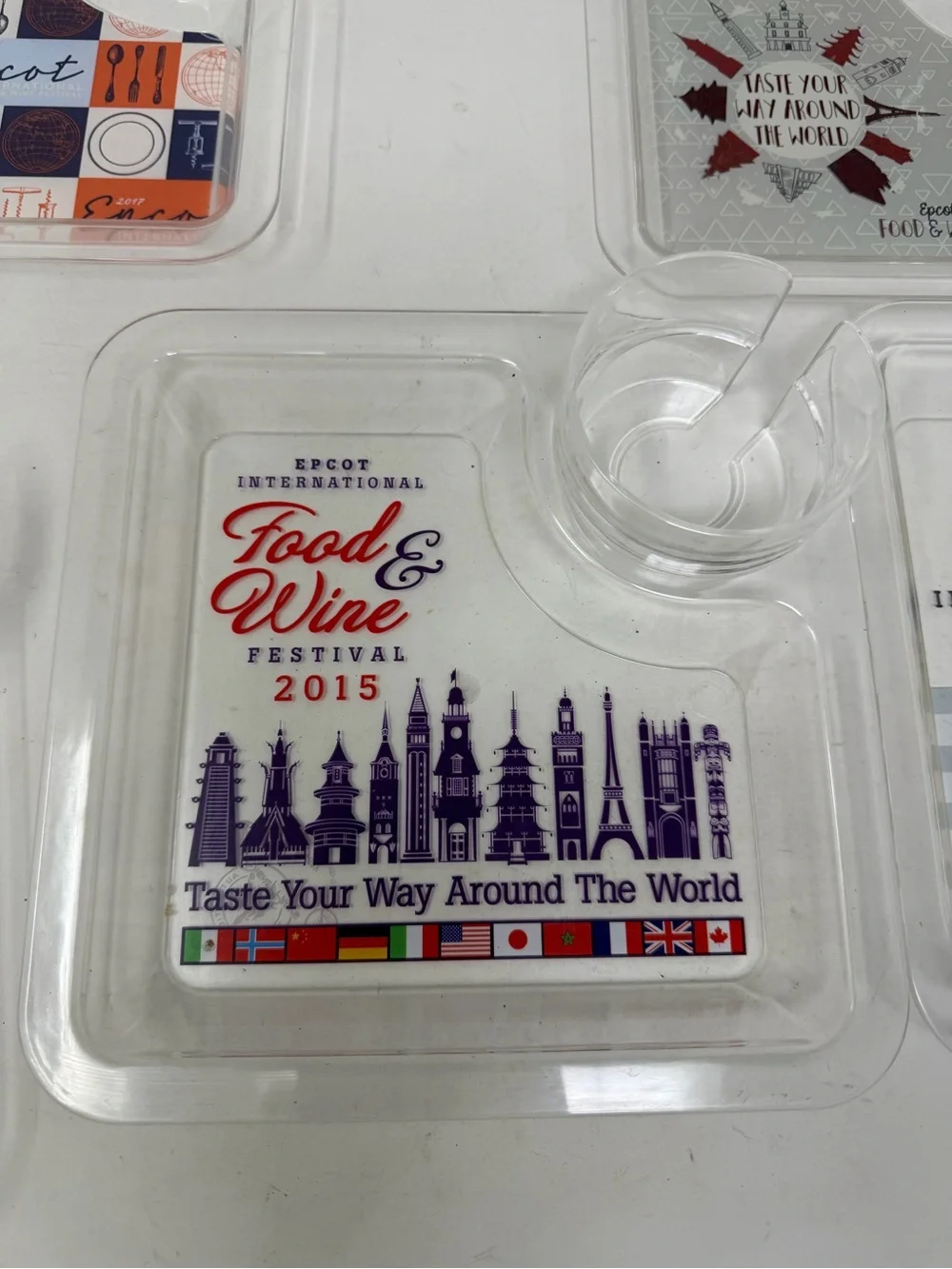 Lot of 5 Epcot Food & Wine Festival Trays 2014-2017 &2019 Disney Parks Souvenirs